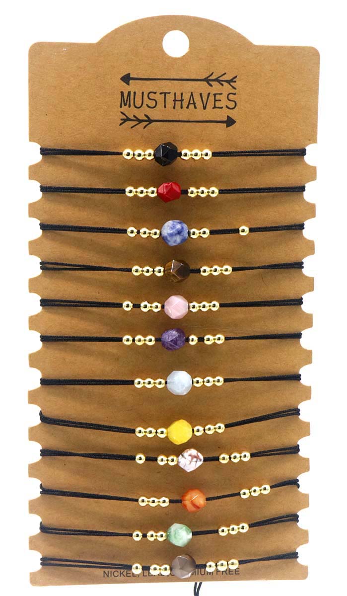 D-E3.3 B2532-012 Bracelet Set Glassbeads 12pcs