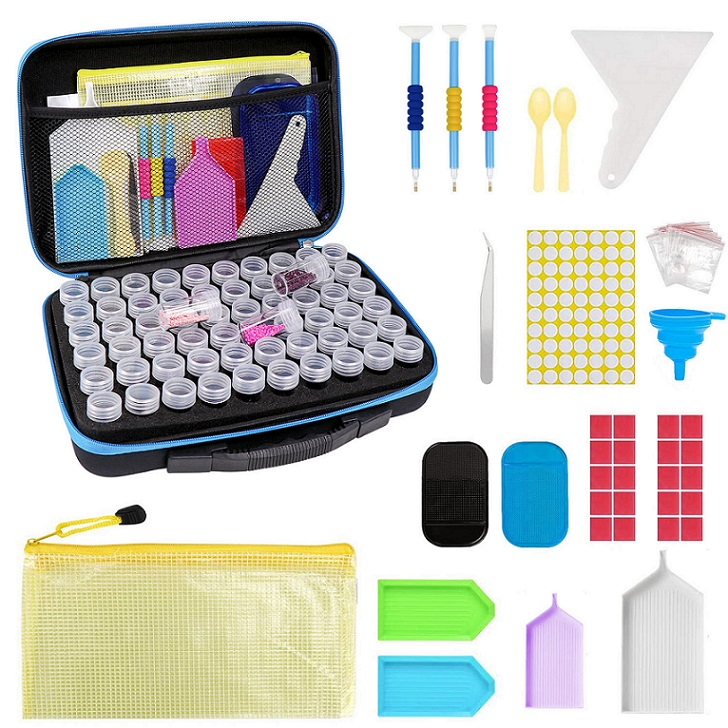 Y-A5.5 TOOL2112-080 Diamond Painting Tool Set 31x20x7cm - 60 Jars
