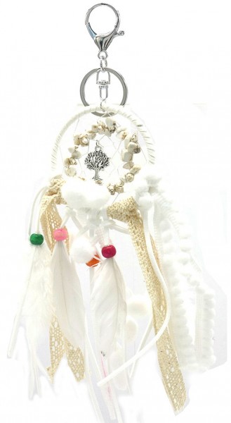 G-A10.1 KY536-204 Keychain Dreamcatcher 22cm Beige