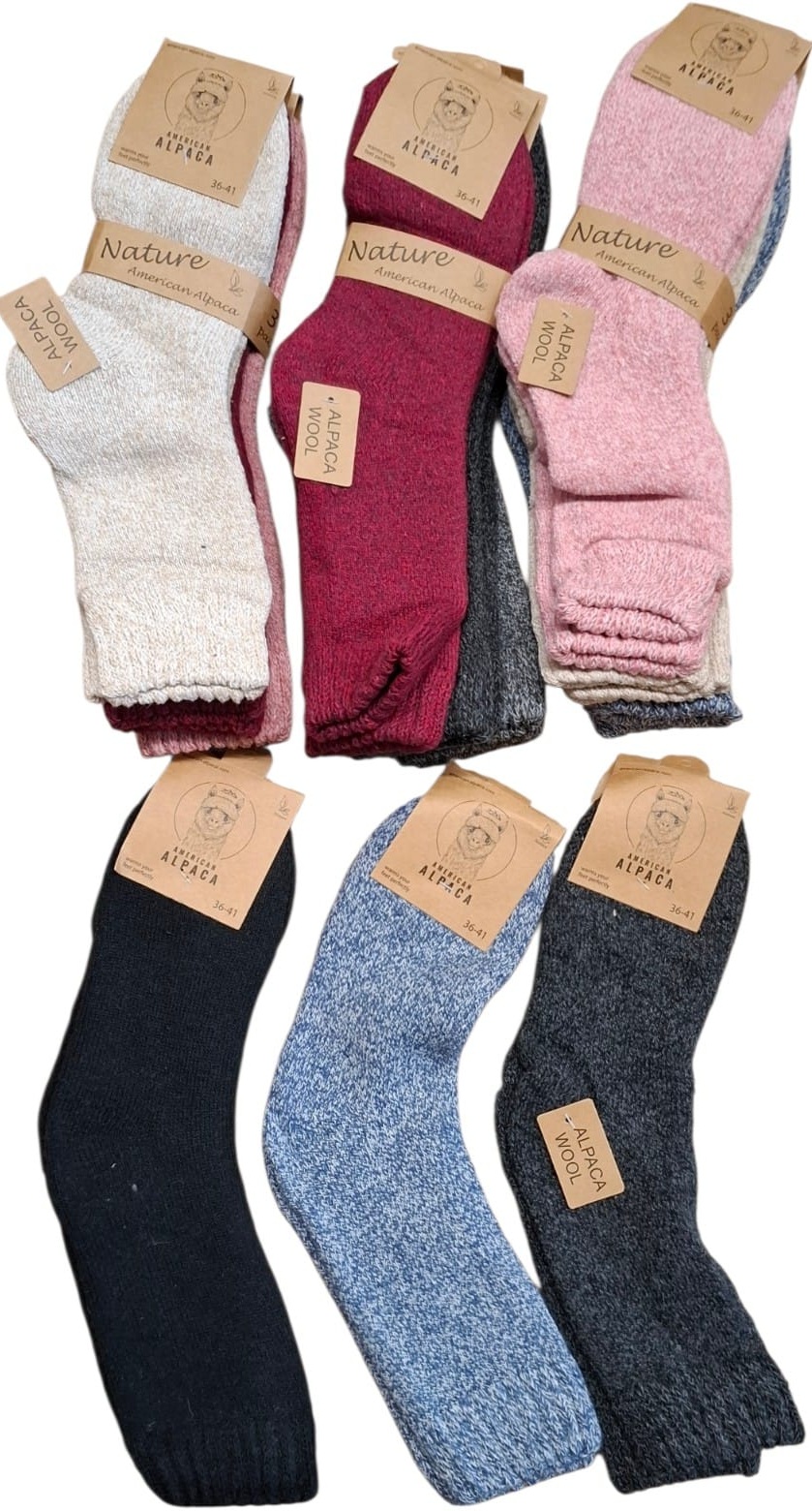 Y-C2.1 JN26-8307 Woolen Socks Size 36-41 Mixed Colors - 3-Pack
