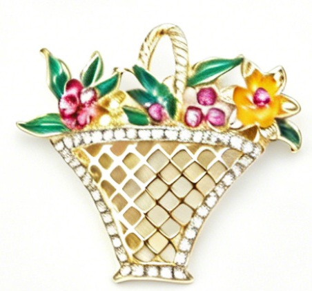 A-E8.2   P1035-035 Brooch Basket 4cm