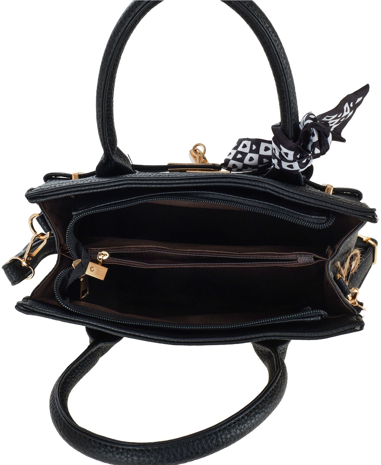 Z-F6.1 BAG1017-001-2 PU Bag 28x10x19cm  Black