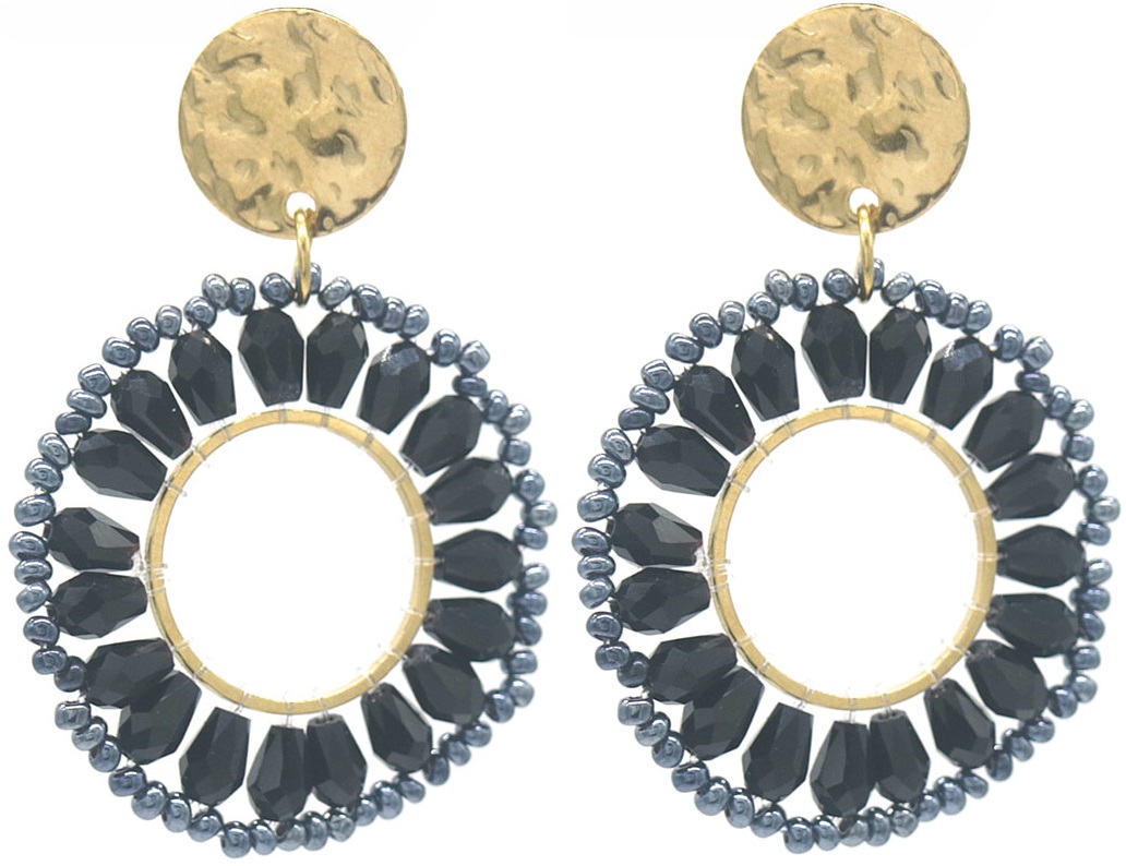 H-A14.1 E221-600-5 S. Steel Earrings 4cm