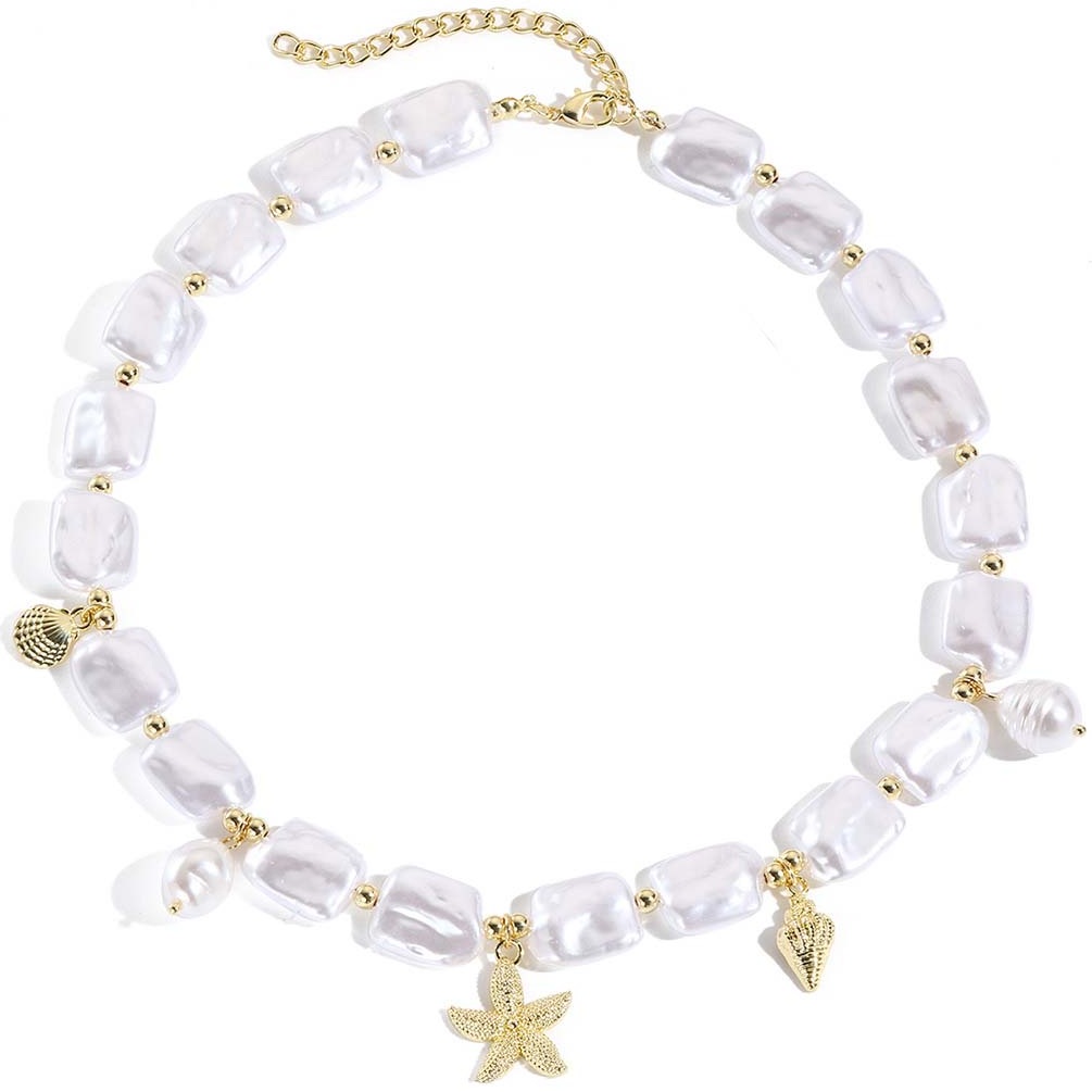 J-D2.1 N2540-039 Fashion Necklace Pearls - Charms
