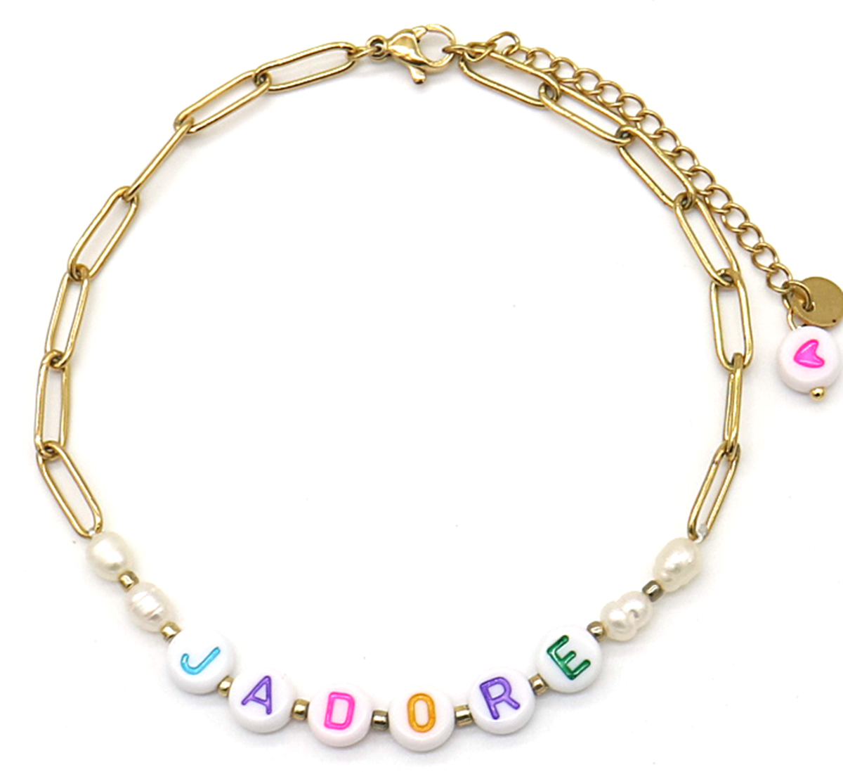 G-D5.3 ANK2126-021G S. Steel Anklet JADORE Gold