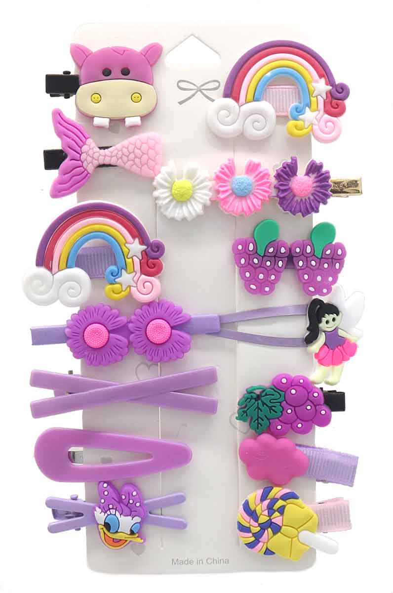 E-F12.1 H713-001 Kids Hair Fashion Set 14pcs Purple E-F12.1 H713-001 Kids Hair Fashion Set 14pcs Purple