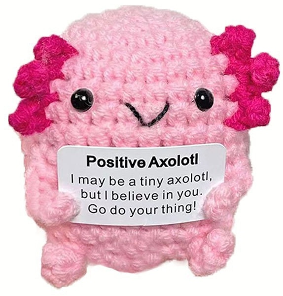 R-N6.2 T2405-483 Knitted Positive Friends - Axolotl 7.5cm