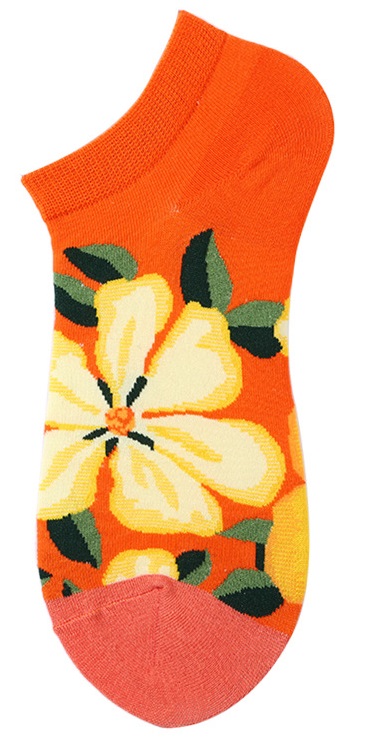 S-G8.1 C74 Pair of Low Socks Size 38 - 45 Flower 