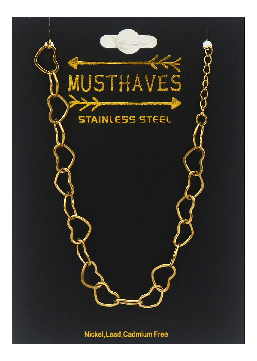 A-C4.5 B25106-057G S. Steel Bracelet Hearts 16-21cm