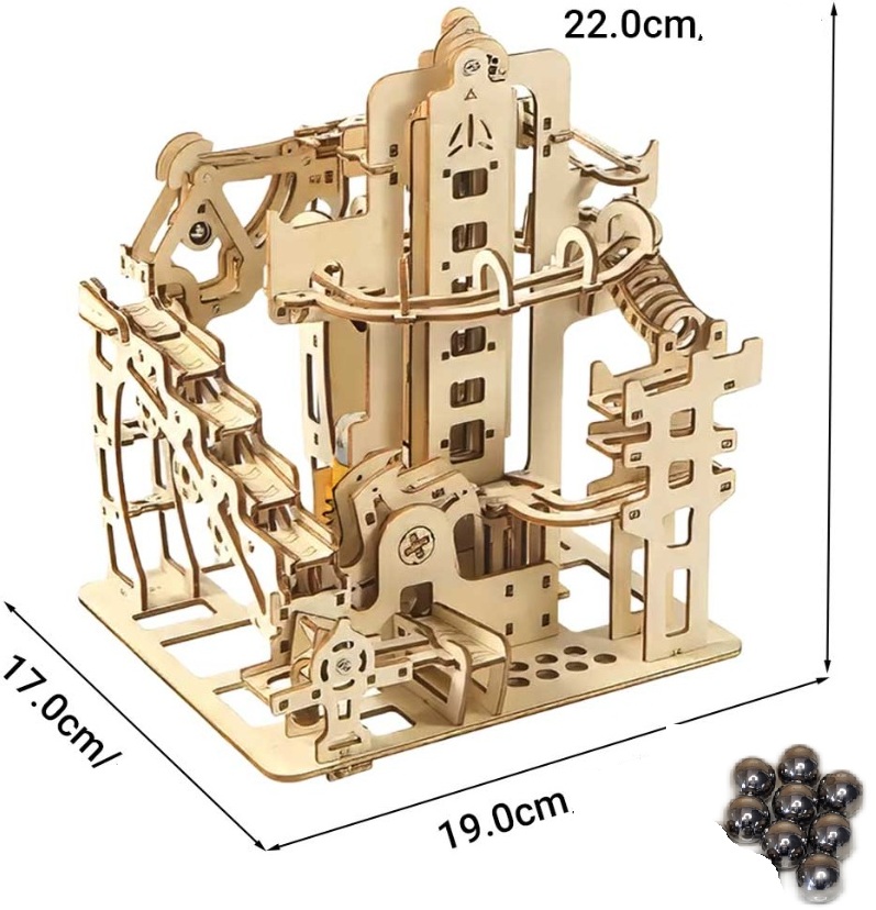 T-B2.1 TOY1153-005 Wooden 3D Puzzle Marble Track