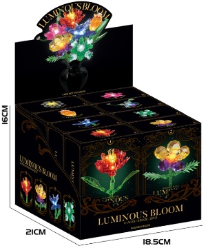 Y-B1.4 BB342E Building Blocks Flowers with LED - 8pcs
