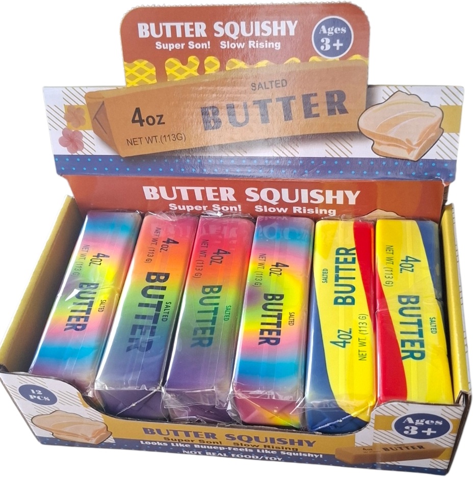 Q-O8.1 PU Foam Squishy Butter Slow Rising 13cm - 12pcs Multi Color
