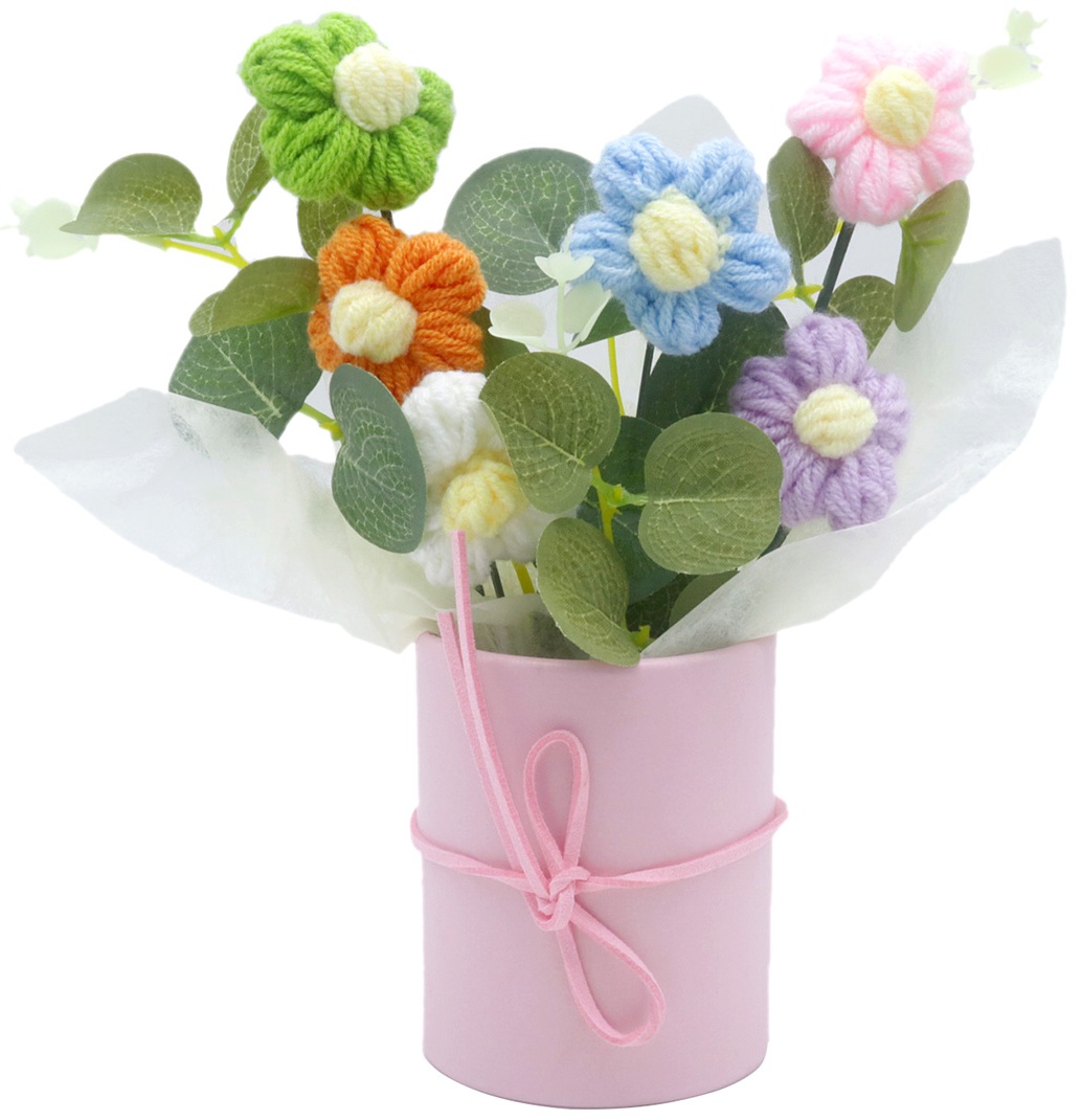 K-E4.1 GC2580-022-1 Knitted Flowers 20cm