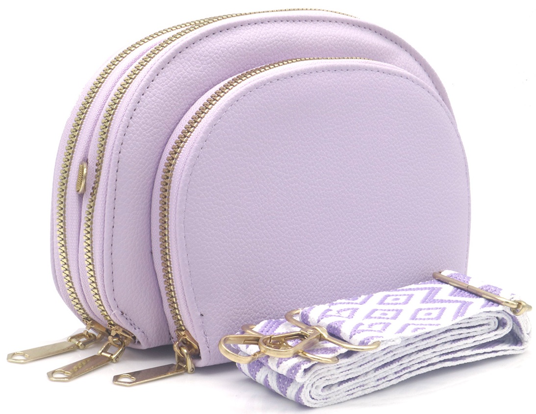 Z-C4.1  BAG1010-001-3 PU Shoulder Bag 19x12.5x6cm Purple