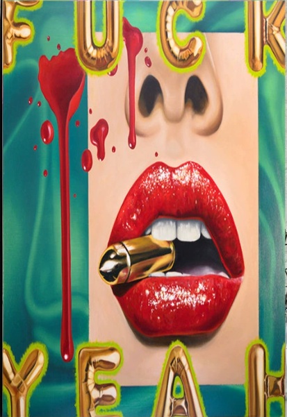 R-I2.2  DP2545053 Diamond Painting -Canvas 50x40cm - Painting 45x35cm Lips