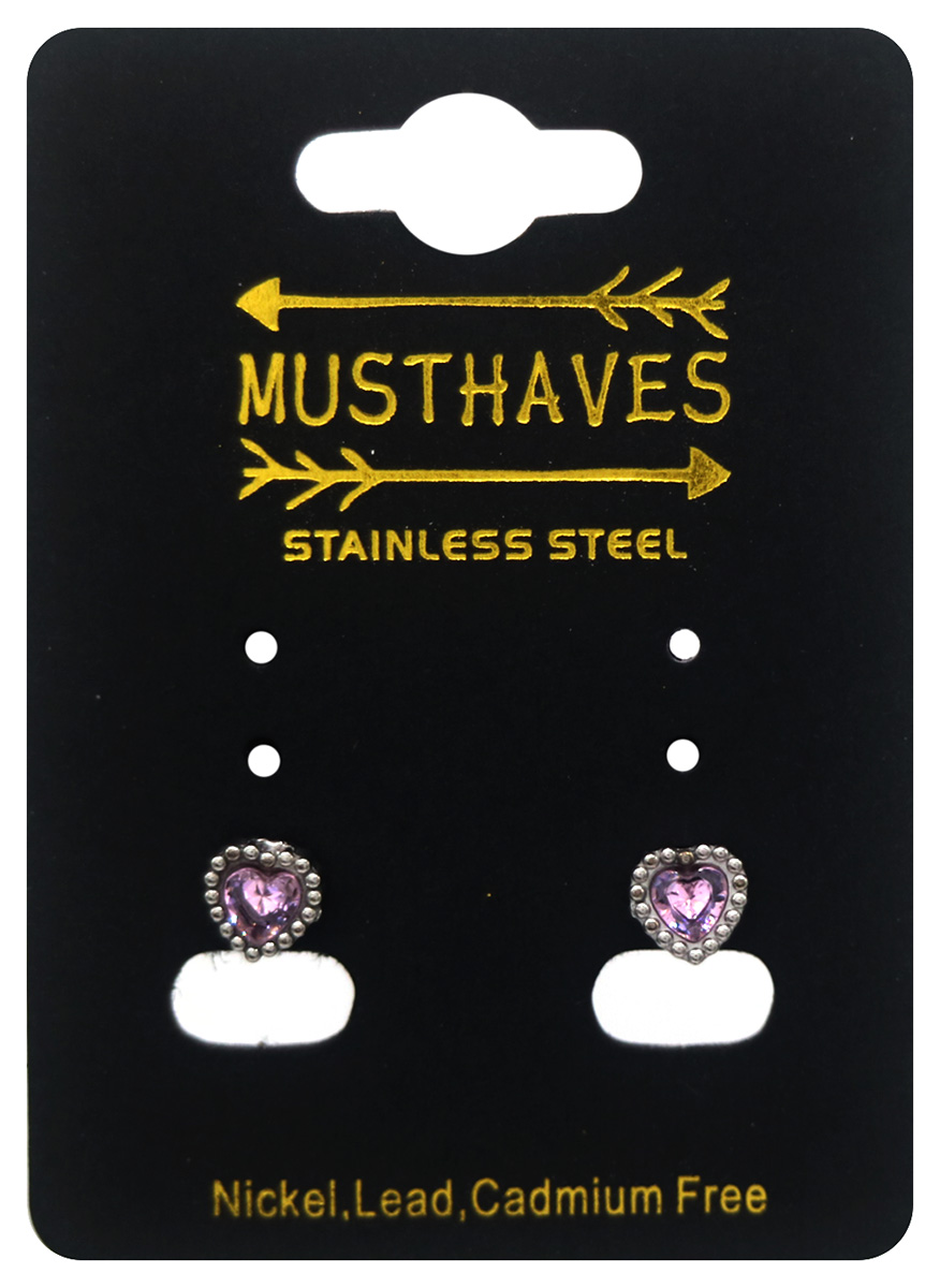 D-A20.3 E103-190S-3 S. Steel Studs 8mm Heart