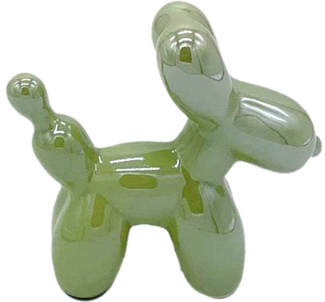 Q-D2.1 DC1048-003-5 Ceramic Dog 14x16cm Green