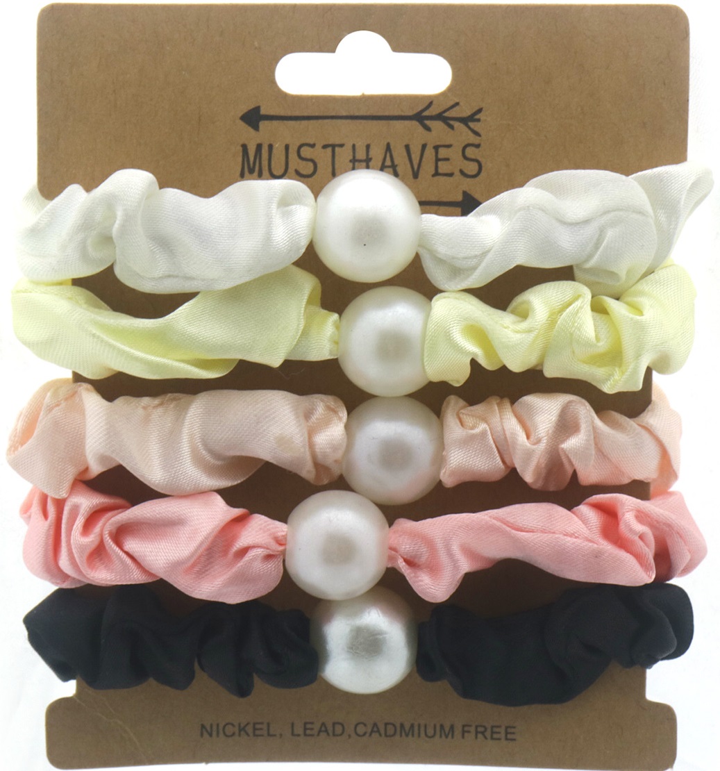 X-D8.2 H925-006 Hair Elastics Pearl 5pcs
