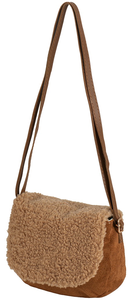 Q-K3.1 BAG1021-031-2 Shoulder Bag Teddy 21x16cm Brown