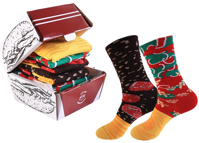 T-B2.1  SCOCKS2626-002 Giftset Socks Hamburger - 3 Pairs