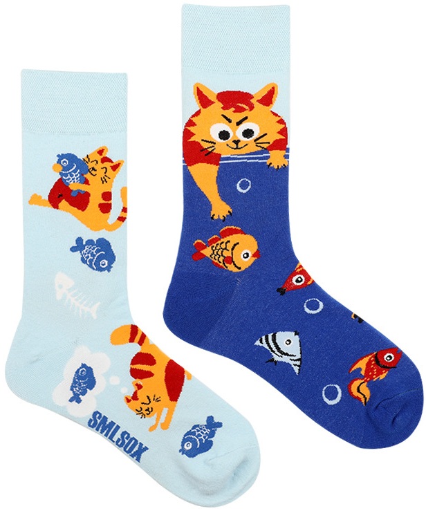 S-D3.3  SOCK2512-098 Pair of Socks Size 38-46 - Cats