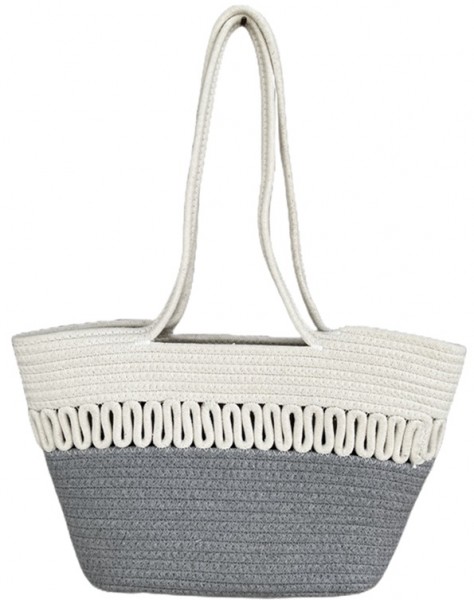 Y-C1.2 BAG001-001 Cotton Woven Bag 42x26x8cm Grey