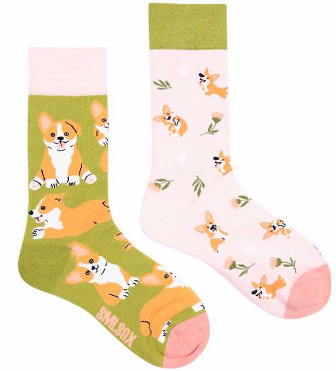 S-K5.1  SOCK2512-100  Pair of Socks Size 38-46 Corgi