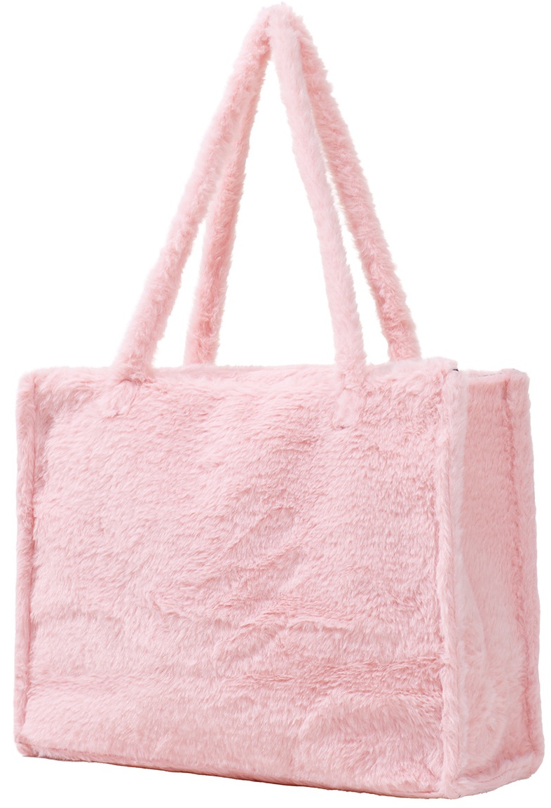 Z-B1.5 BAG1014-001-6 Fluffy Faux Fur Shopper 36x29x13.5cm Pink