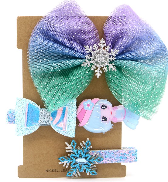 S-B1.2 H009-033A Kids Hair Fashion Set 4pcs Princess Blue S-B1.2 H009-033A Kids Hair Fashion Set 4pcs Princess Blue