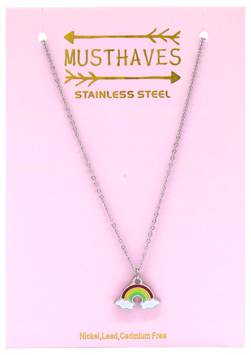 H-E21.2 N221-311S S. Steel Kids Necklace 15mm Rainbow 35-41cm H-E21.2 N221-311S S. Steel Kids Necklace 15mm Rainbow 35-41cm