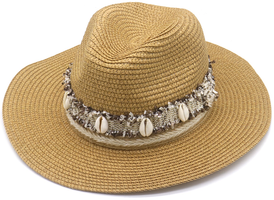 Y-B4.2 HAT801-004-1 Summer Hat Shells #58 Brown