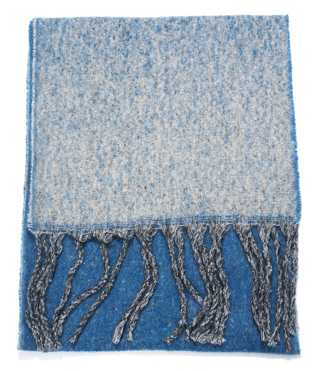 L-C6.1 SCARF705-176-6 Winter Scarf 190x40cm - Blue