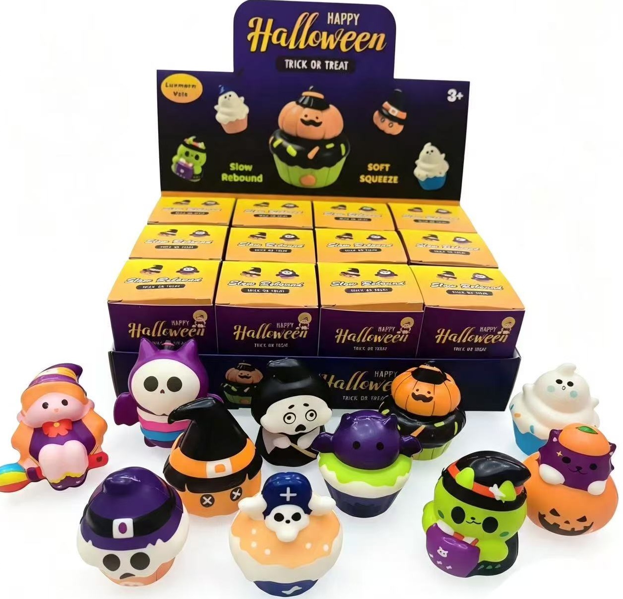Y-F5.5 TOY2619-099 Slow Rising Squishy 5-6cm Halloween- 12pcs
