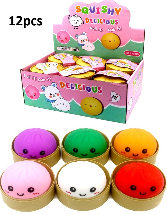 T-N3.1 TOY002-002 Squishy Dumpling 8.5cm - 12pcs