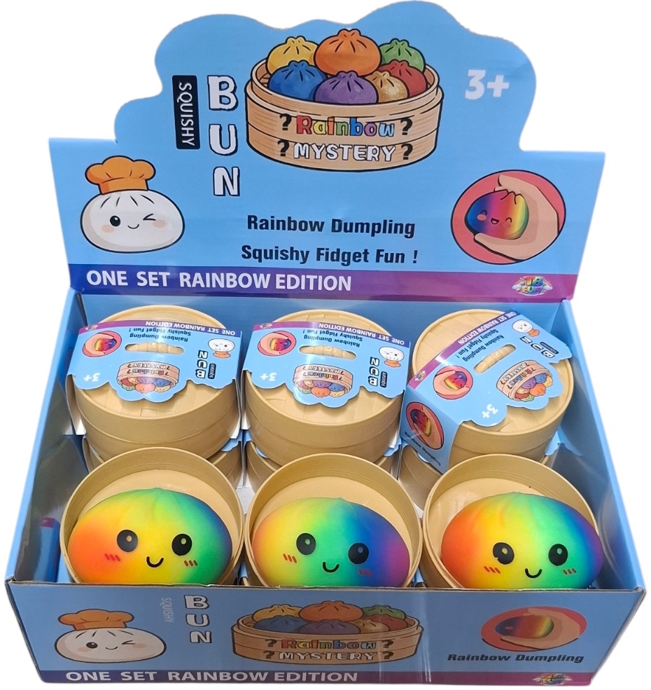Q-A3.2 Squishy Dumpling 8.5cm - 12pcs Rainbow