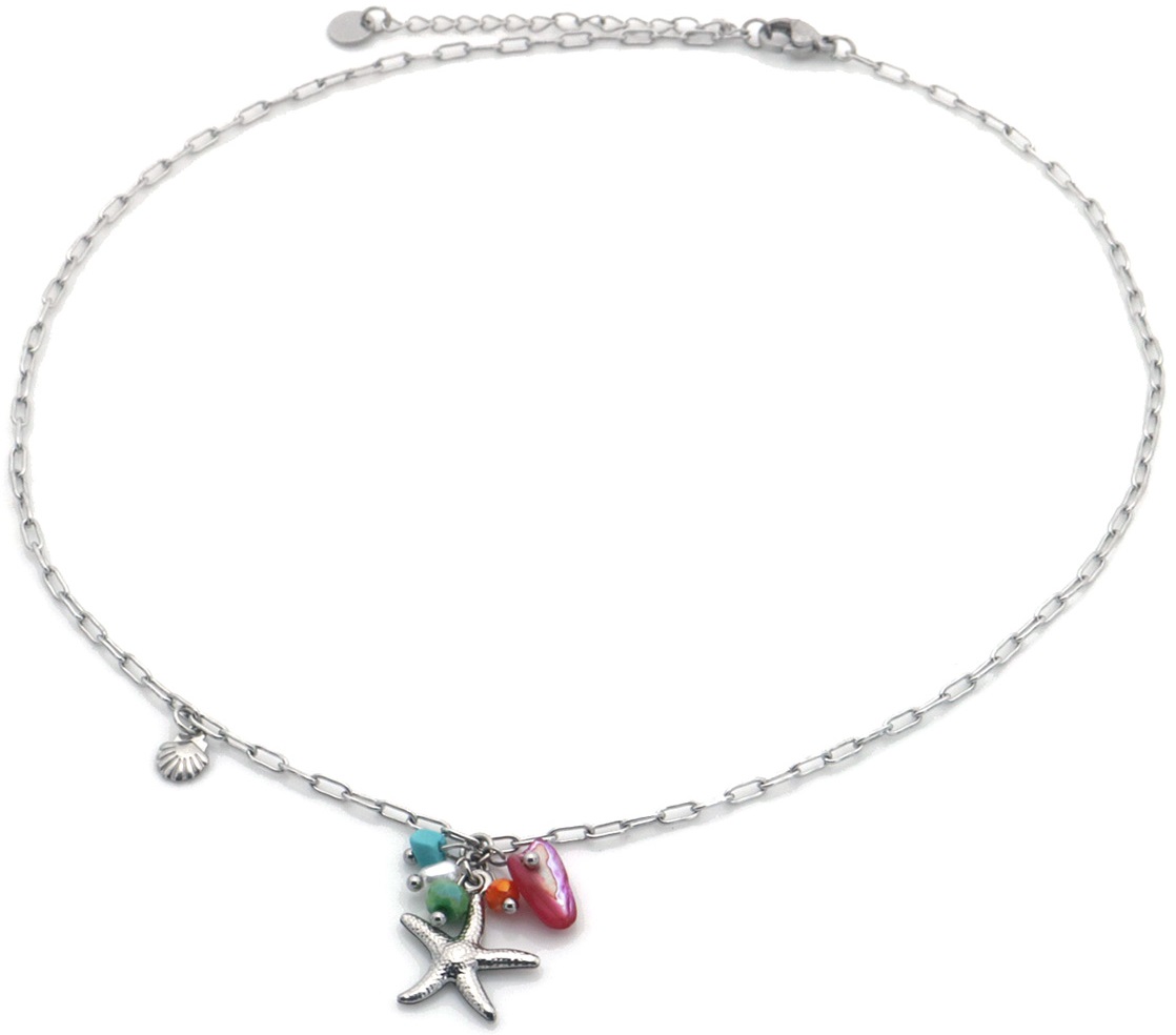 B-A4.3 N936-002S S. Steel Necklace Starfish