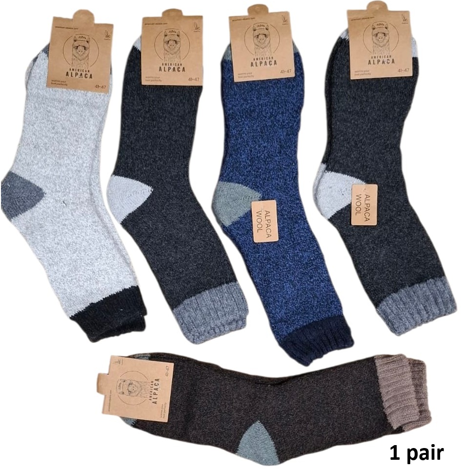 K-A6.2 JN25-9307 Pair of Woolen Socks Size 41-47 - Mixed Colors - 1pc