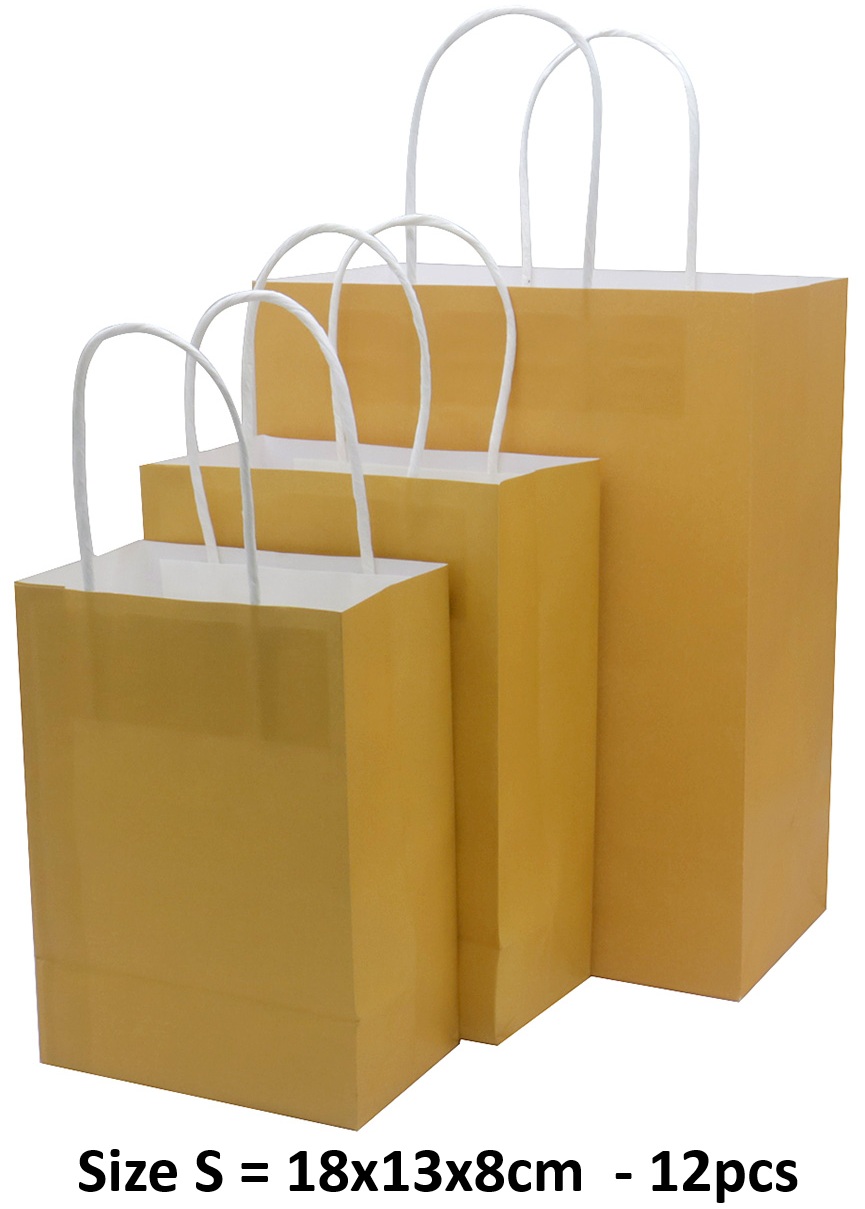 Q-O6.1 PK1009-004S Paper Gift Bag Size S 18x13x8cm - 12pcs