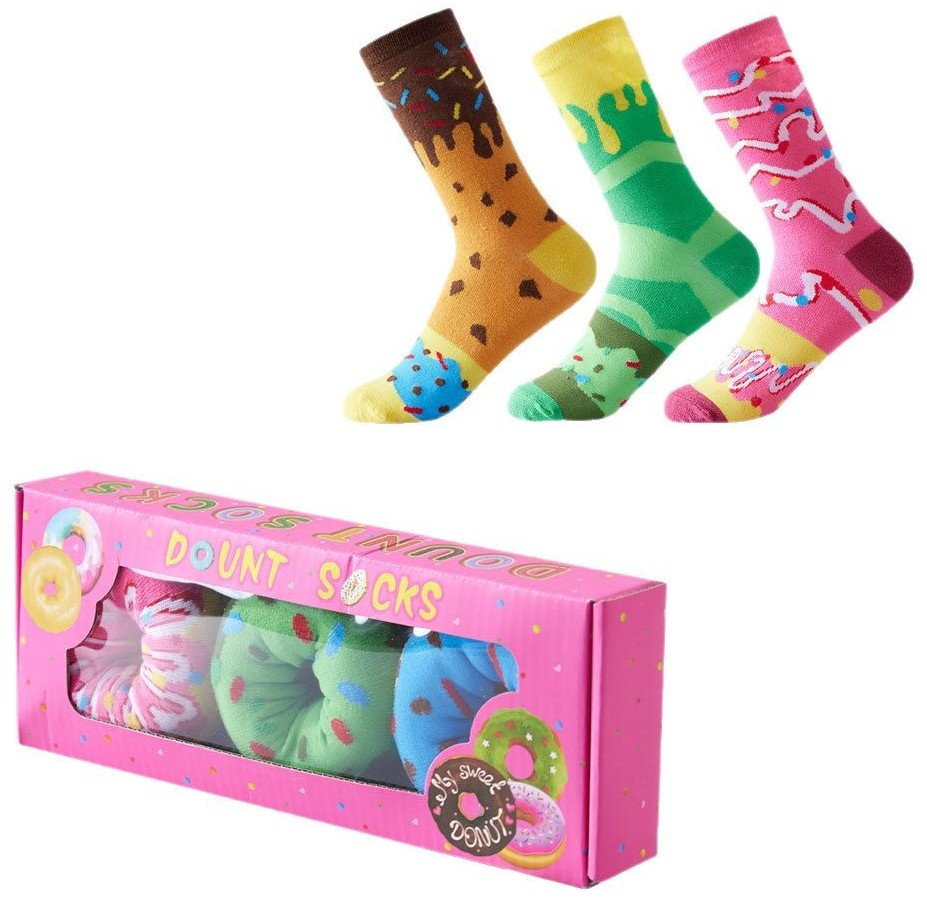 R-E7.2 SOCKS2626-014 Giftset Socks Donut - 3 Pairs