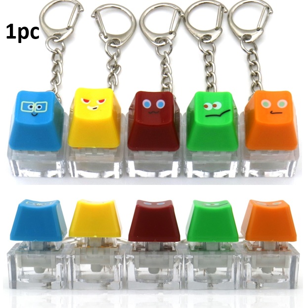 T-E3.1 KY2611-003 Fidget ASMR  Keyboard Keychain - Mixed Colors - 1pc