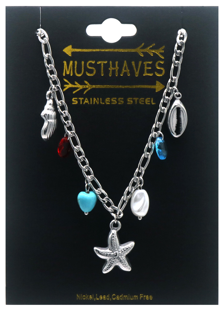 H-A20.2 B2567-083S S. Steel Bracelet Starfish 16-21cm