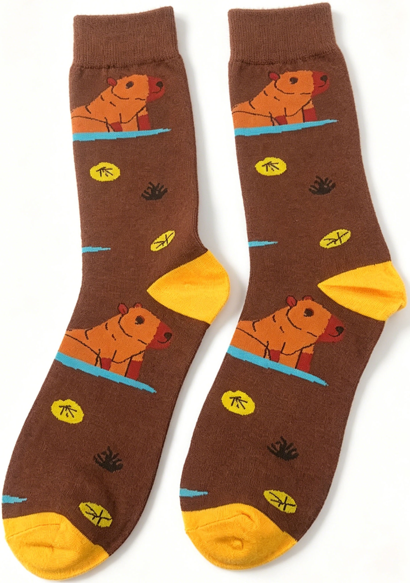 S-D5.5 SOCKS2512-261 Pair of Socks Size 38-45 Capybara