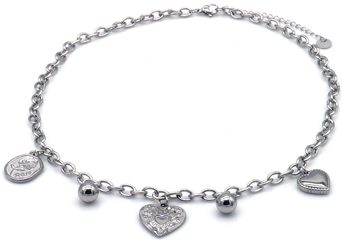 H-E15.2 N1160-002S S. Steel Necklace Charms 40-45cm