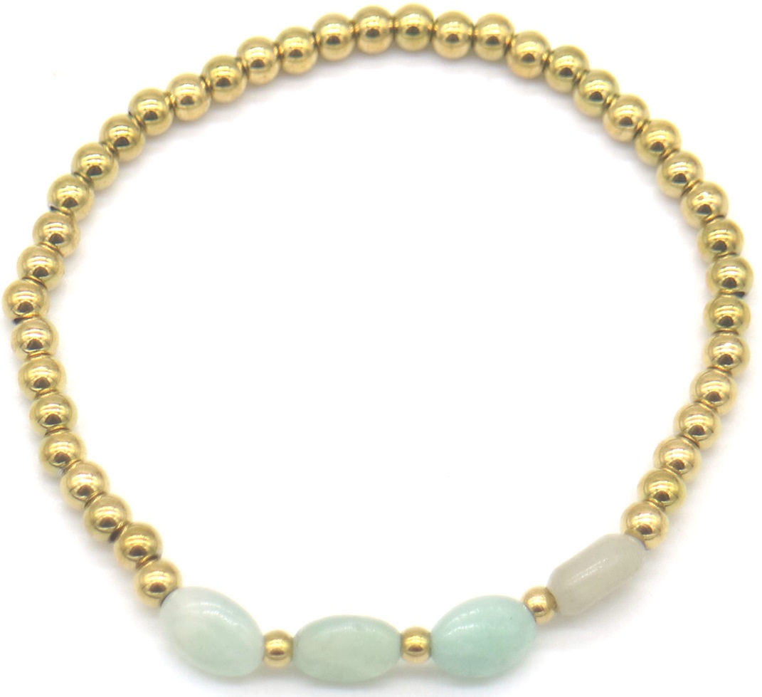 F-B15.1 B100-027-2 S. Steel Bracelet Stones