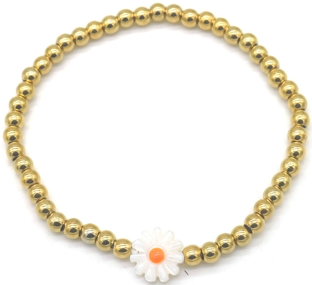F-D9.1 B1661-134 S. Steel Bracelet Flower