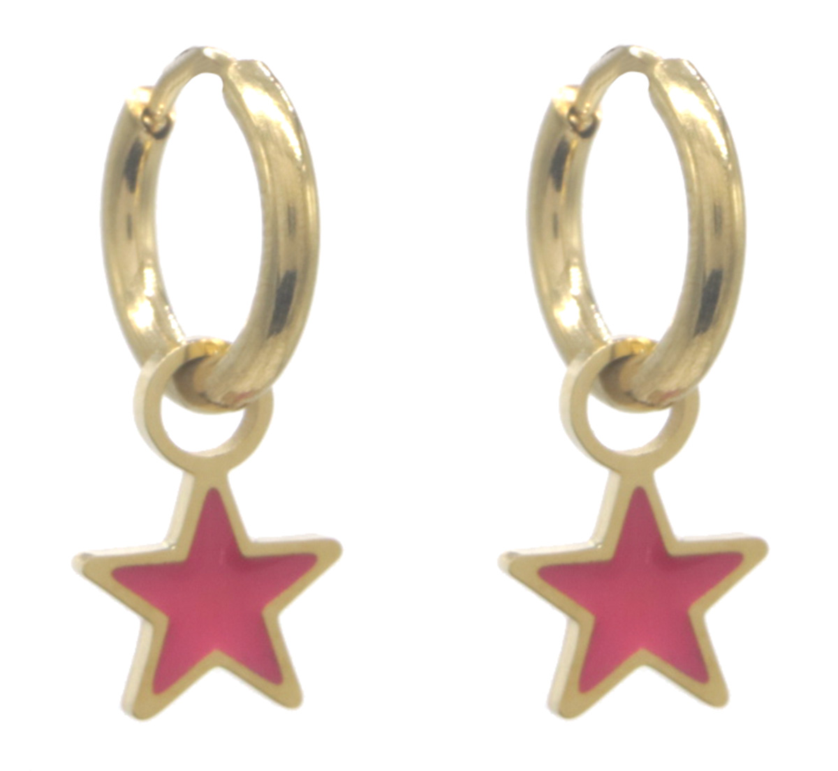 C-E18.2 K3-RBE002 S. Steel Earrings Star