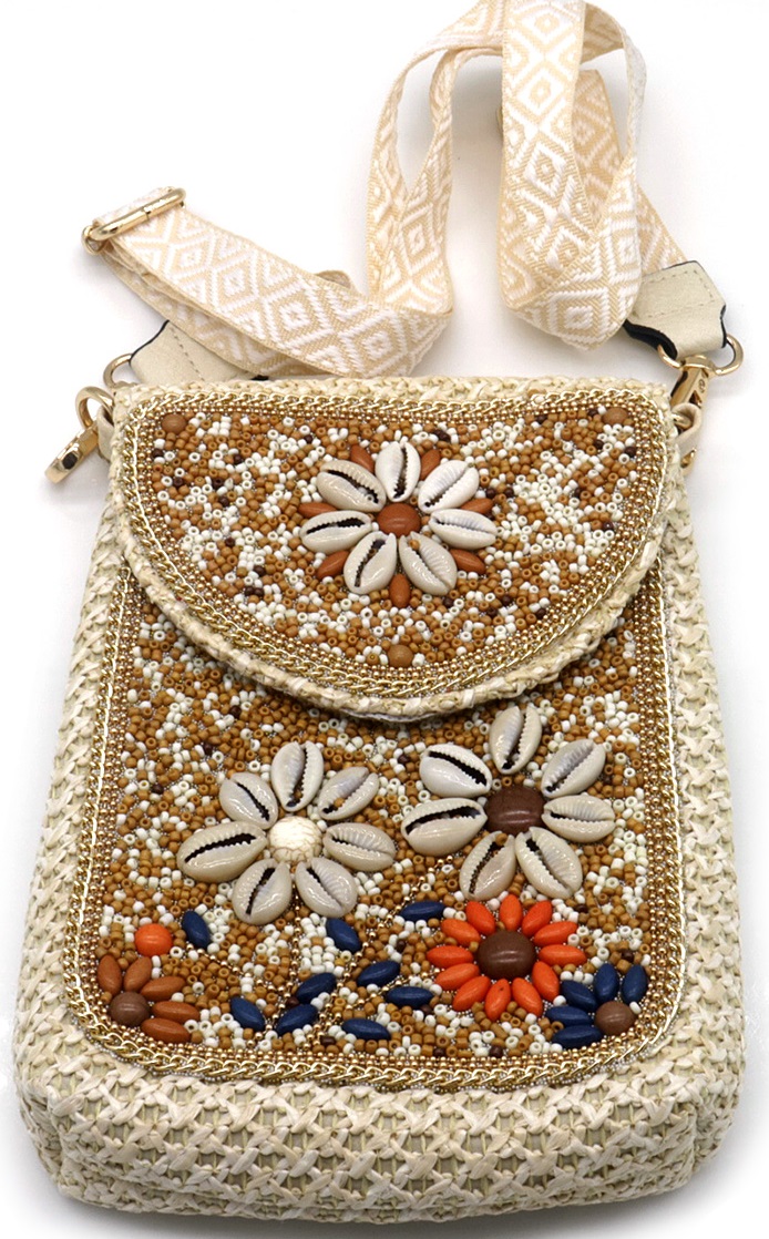 T-M3.1  BAG912-002-3 Shoulder Bag Beads 20x15cm