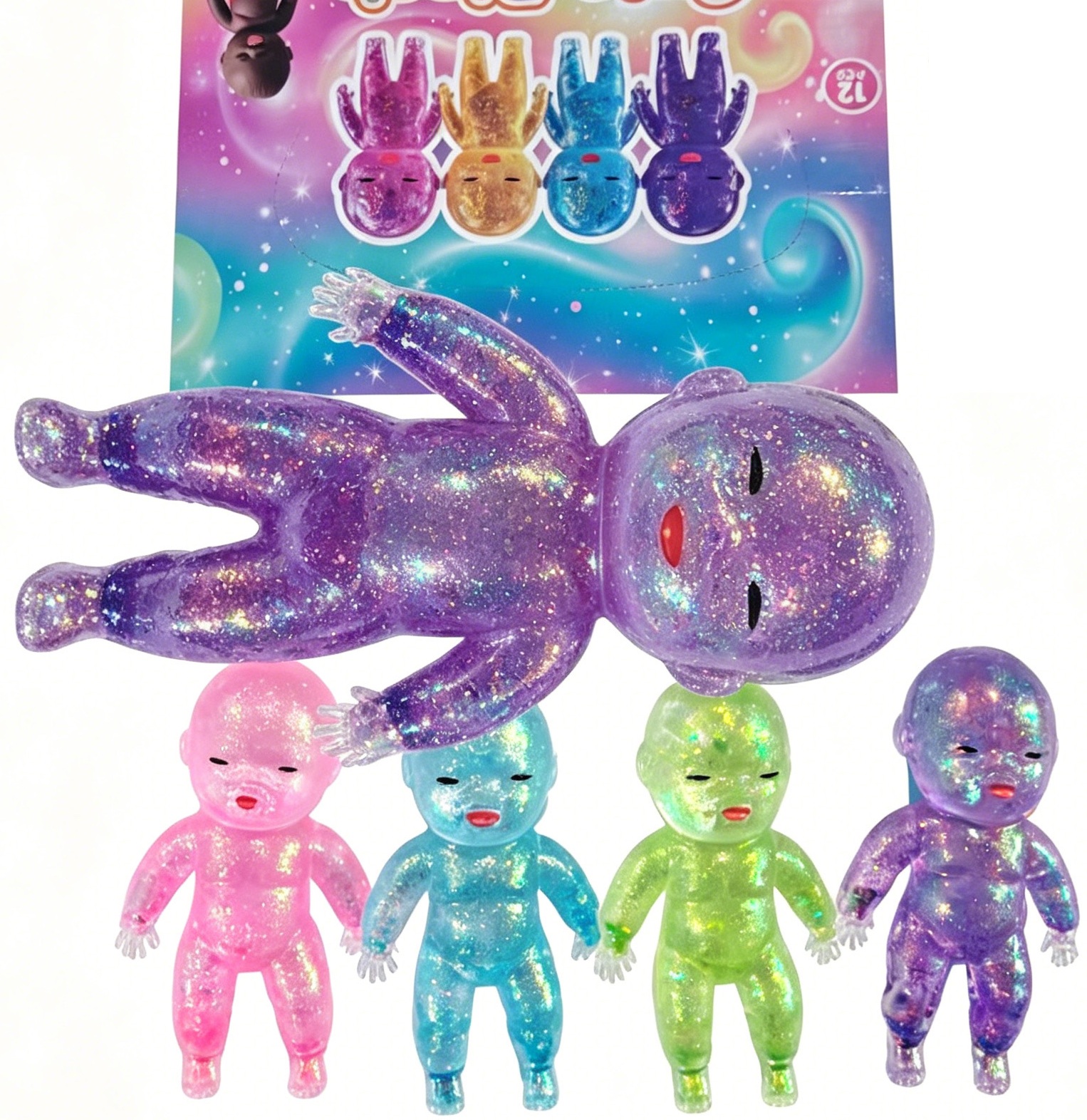 T-E7.1 TOY2619-001 Squishy Baby 13.5cm Sugar Glitter - 12pcs