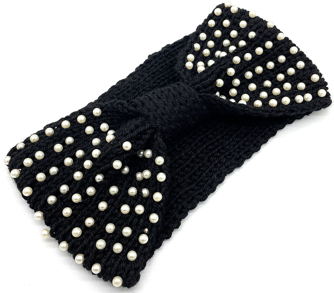 J-A5.2 H401-069 Headband Pearls Black