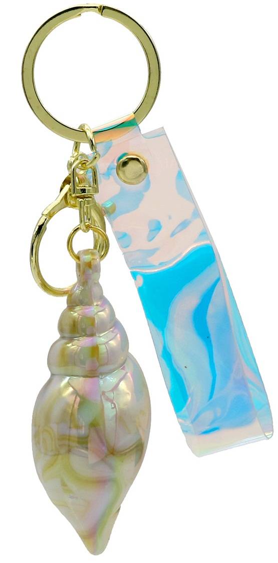 G-A11.2 KY1146-012-4 Keychain Shiny Shell - 7cm - Brown